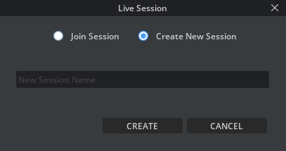 Create a new session in Create