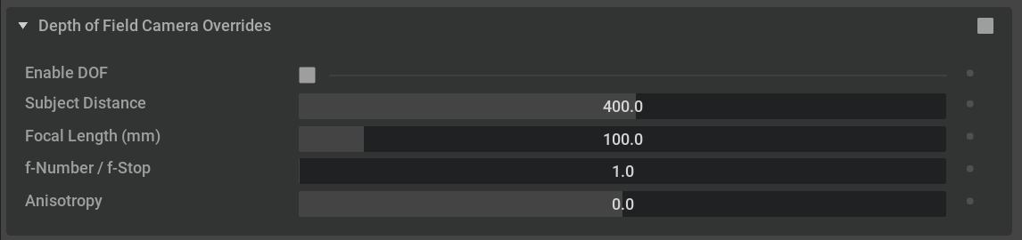 RTX Post Settings DOF