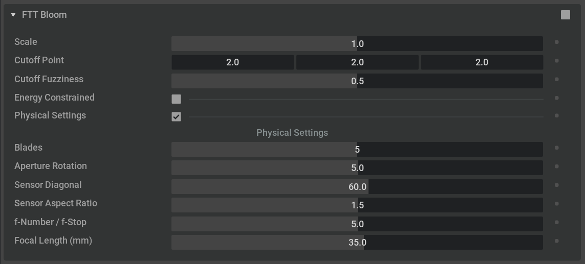 RTX Post Settings Bloom