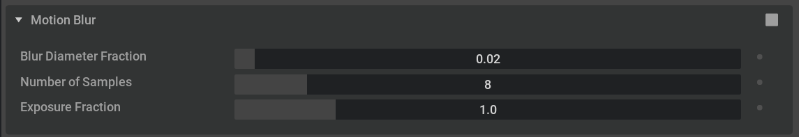 RTX Post Settings Motion Blur