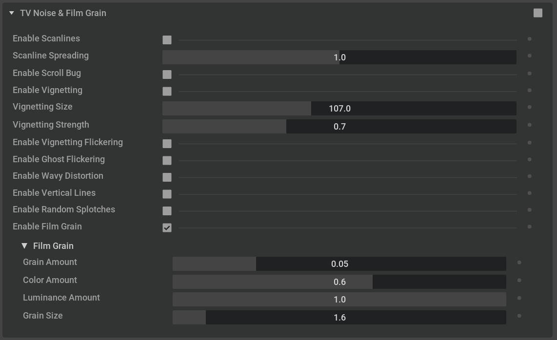 RTX Post Settings Image FX