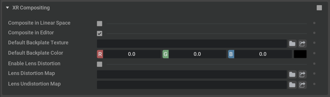 RTX Post Settings XR Compositing