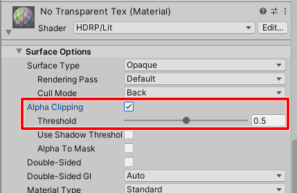 Alpha Clipping - Threshold.