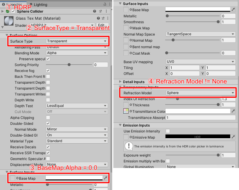 Steps to specify materials for OmniGlass.