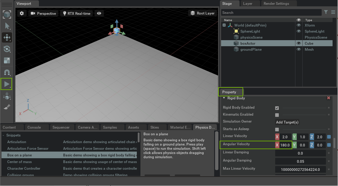 Basic Physics (UI) Elements