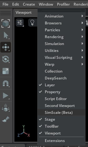 SimScale Extension Menu