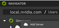 Navigator Add Server