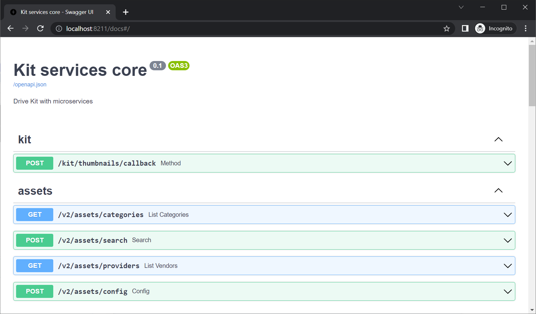 Omniverse Services OpenAPI specifications