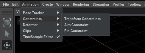 Constraints Menu