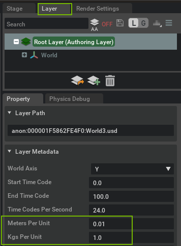 Layer Units Metadata