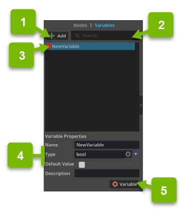 OmniGraph graph variable editor with reference numbers.