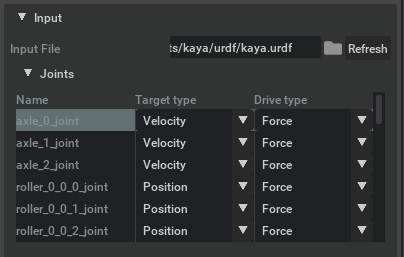 Changing the per-setting joint properties